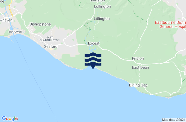 Mappa delle Getijden in Cuckmere Haven Beach, United Kingdom