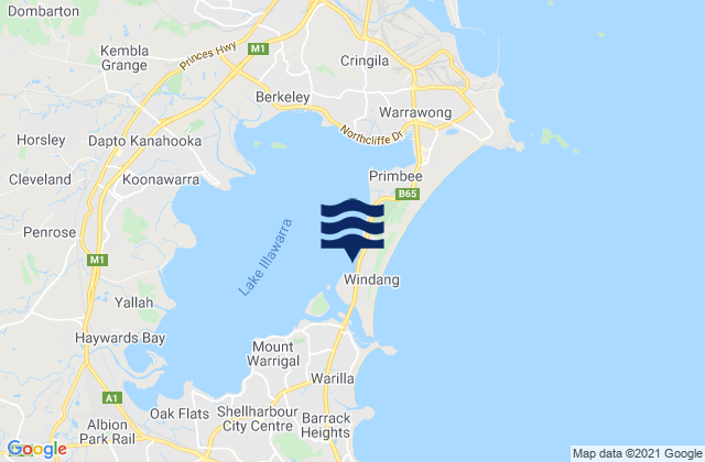 Mappa delle Getijden in Cudgeree Bay, Australia