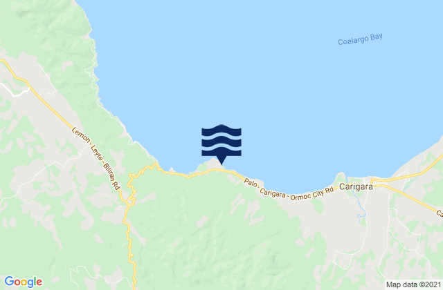 Mappa delle Getijden in Culasian, Philippines
