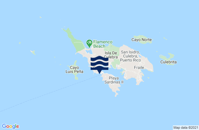Mappa delle Getijden in Culebra, Puerto Rico