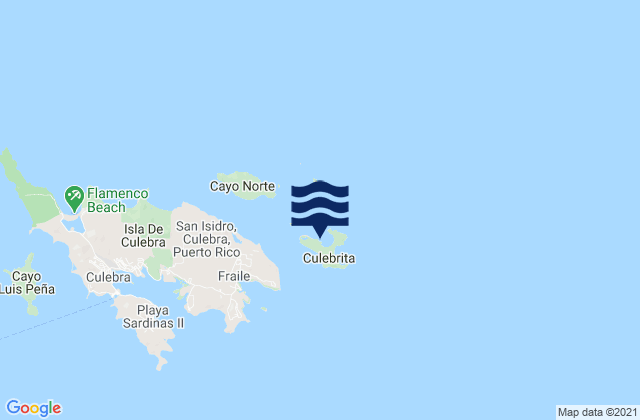 Mappa delle Getijden in Culebrita Island, Puerto Rico