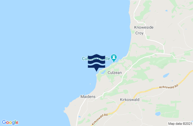 Mappa delle Getijden in Culzean Beach, United Kingdom
