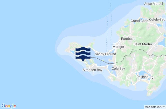 Mappa delle Getijden in Cupecoy, U.S. Virgin Islands