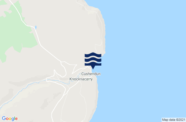 Mappa delle Getijden in Cushendun Bay, United Kingdom