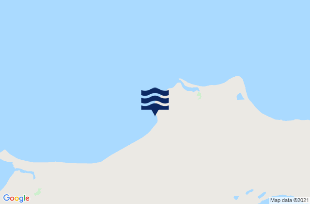 Mappa delle Getijden in Cuthbert Point, Australia
