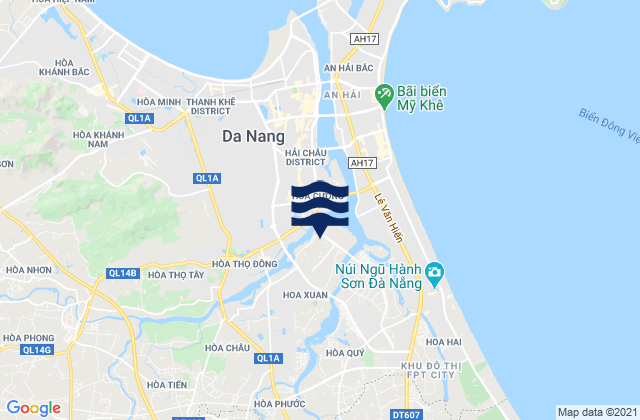 Mappa delle Getijden in Cẩm Lệ, Vietnam