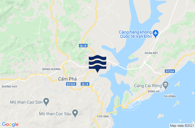 Mappa delle Getijden in Cẩm Phả District, Vietnam