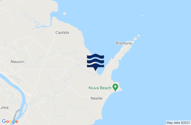 Mappa delle Getijden in Daku, Fiji