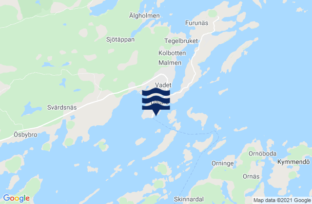 Mappa delle Getijden in Dalarö, Sweden