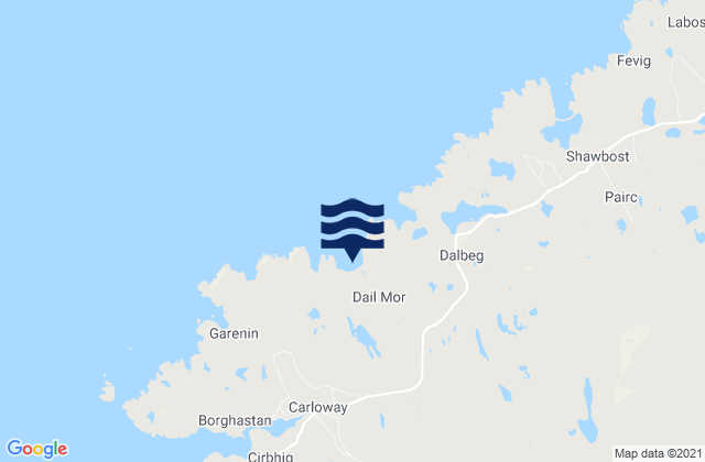 Mappa delle Getijden in Dalmore Bay (Lewis), United Kingdom