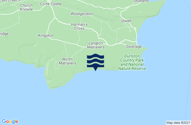 Mappa delle Getijden in Dancing Ledge Beach, United Kingdom