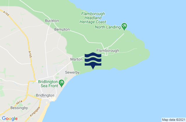 Mappa delle Getijden in Danes Dyke Beach, United Kingdom