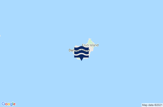 Mappa delle Getijden in Darnley Island, Australia
