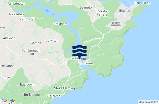 Mappa delle Getijden in Dartmouth, United Kingdom