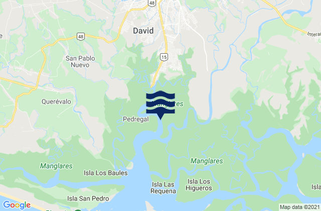 Mappa delle Getijden in David, Panama
