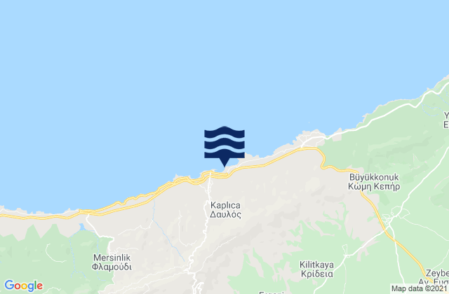 Mappa delle Getijden in Davlós, Cyprus