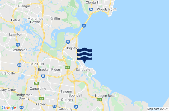 Mappa delle Getijden in Deagon, Australia