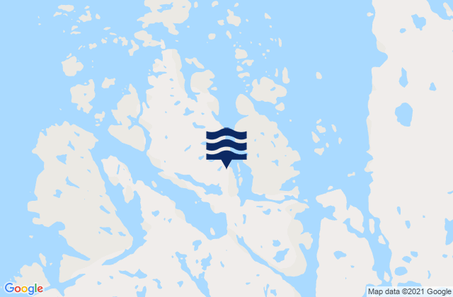 Mappa delle Getijden in Dease Peninsula, Canada