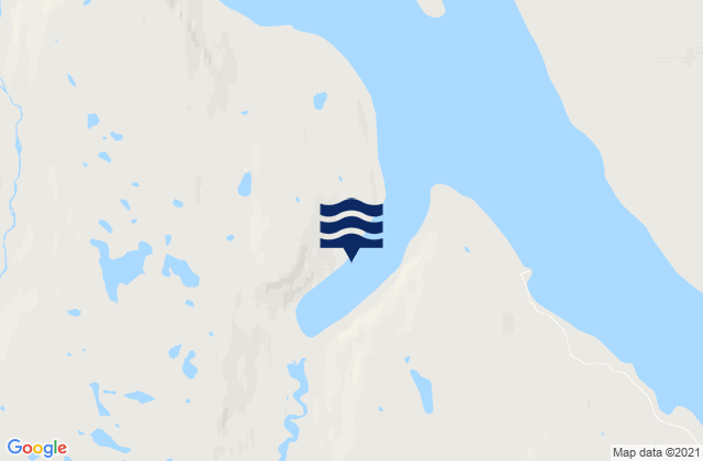 Mappa delle Getijden in Deception Bay, Canada