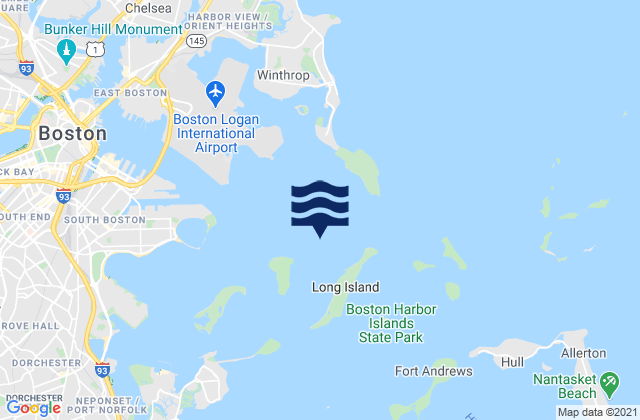 Mappa delle Getijden in Deer Island Light 1.0 n.mi. WSW of, United States