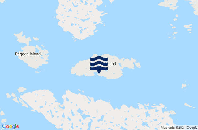 Mappa delle Getijden in Deer Island, Canada