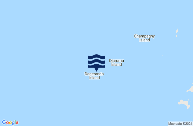 Mappa delle Getijden in Degerando Island, Australia