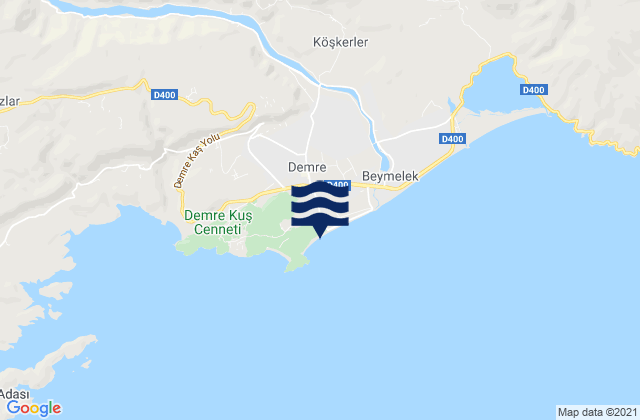 Mappa delle Getijden in Demre, Turkey