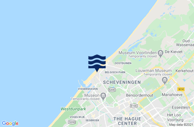 Mappa delle Getijden in Den Haag, Netherlands