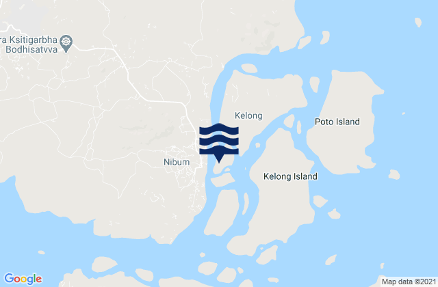 Mappa delle Getijden in Dendang Kidjang Strait, Indonesia