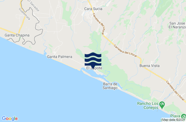 Mappa delle Getijden in Departamento de Ahuachapán, El Salvador
