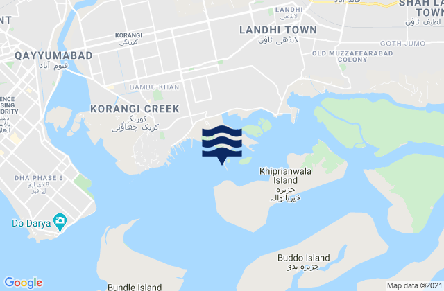 Mappa delle Getijden in Dhari Island, Pakistan