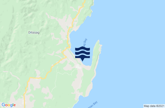 Mappa delle Getijden in Diapitan Bay, Philippines