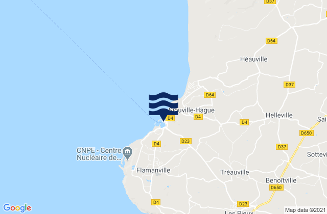 Mappa delle Getijden in Dielette Harbour, France