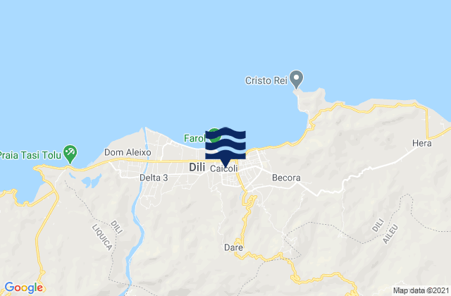 Mappa delle Getijden in Dili, Timor Leste