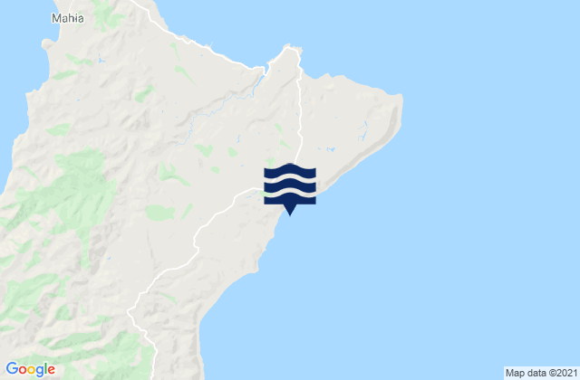 Mappa delle Getijden in Diners Beach, New Zealand