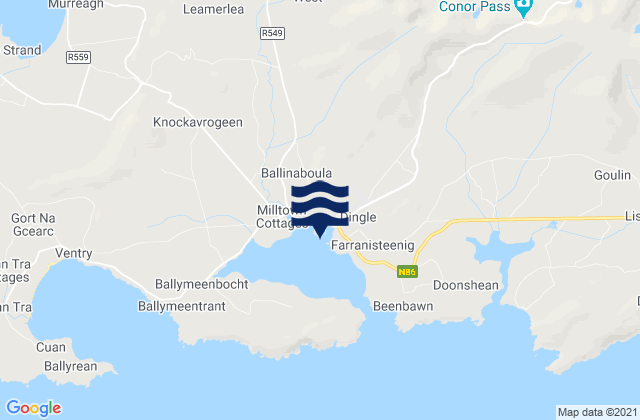 Mappa delle Getijden in Dingle Harbour, Ireland