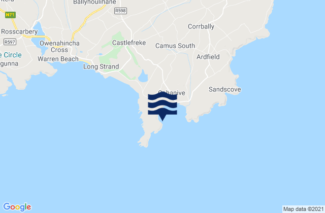 Mappa delle Getijden in Dirk Bay, Ireland