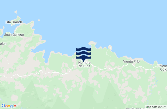 Mappa delle Getijden in Distrito de Panamá, Panama