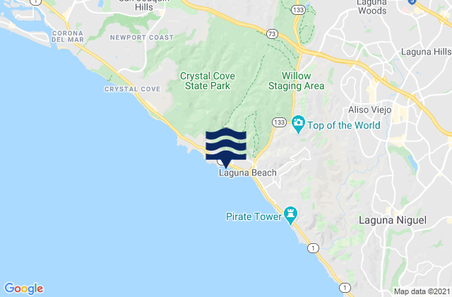 Mappa delle Getijden in Divers Cove, United States