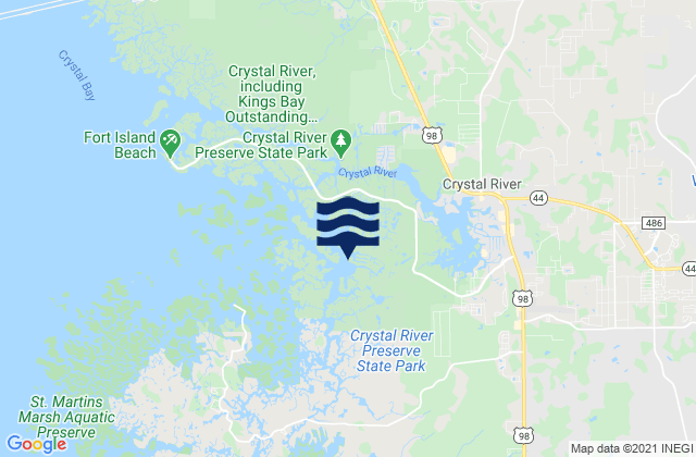 Mappa delle Getijden in Dixie Bay (Salt River Crystal Bay), United States