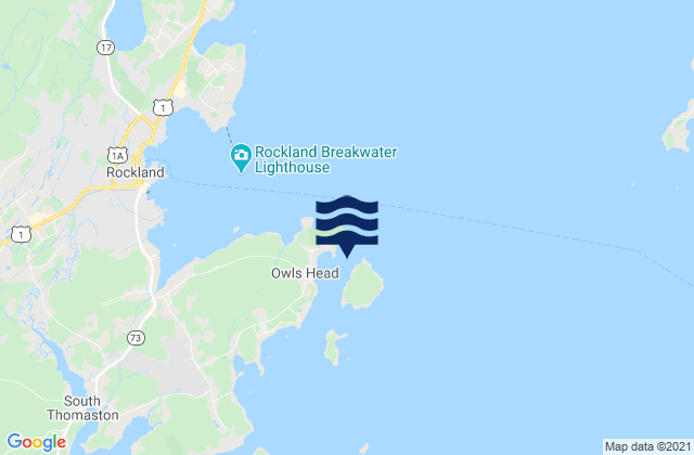 Mappa delle Getijden in Dodge Point-Monroe Island, United States