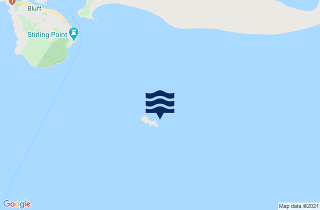 Mappa delle Getijden in Dog Island, New Zealand