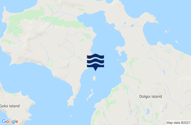 Mappa delle Getijden in Dolgoi Harbor (Dolgoi Island), United States