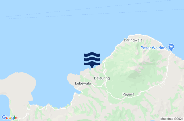 Mappa delle Getijden in Dolulolong, Indonesia