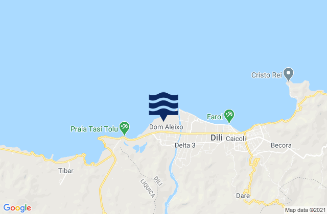 Mappa delle Getijden in Dom Aleixo, Timor Leste
