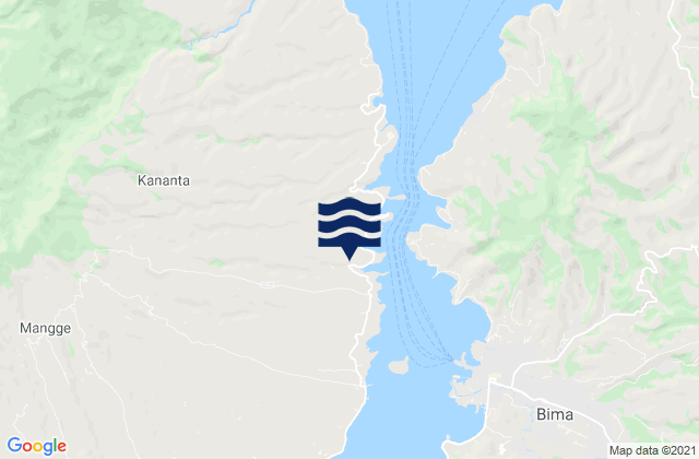 Mappa delle Getijden in Donggo, Indonesia