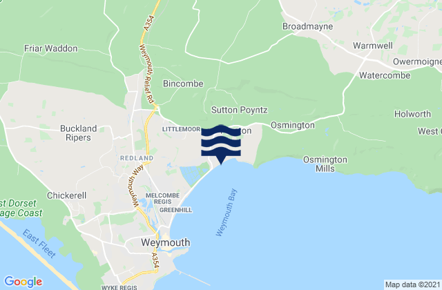 Mappa delle Getijden in Dorchester, United Kingdom