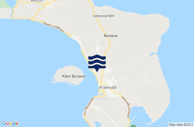 Mappa delle Getijden in Dorp Antriol, Bonaire, Saint Eustatius and Saba 