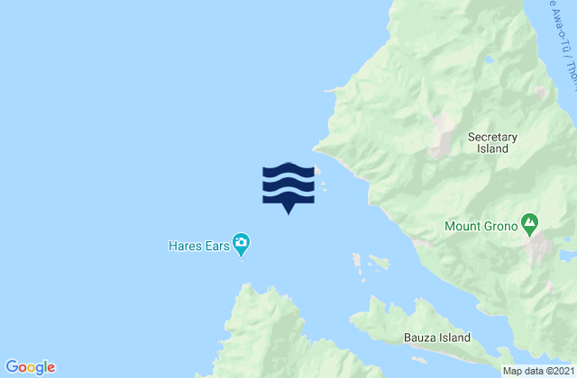 Mappa delle Getijden in Doubtful Sound/Patea, New Zealand