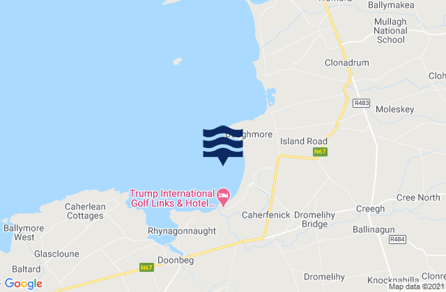 Mappa delle Getijden in Doughmore Bay, Ireland
